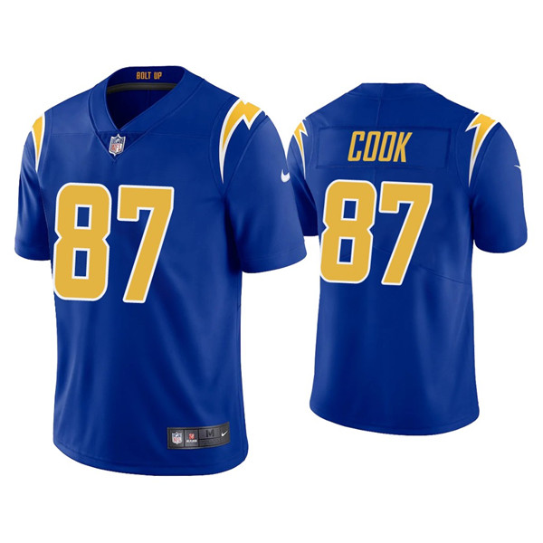 Men's Los Angeles Chargers #87 Jared Cook 2021 Royal Vapor Untouchable Limited Stitched Jersey